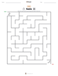 Saola printable worksheet preview