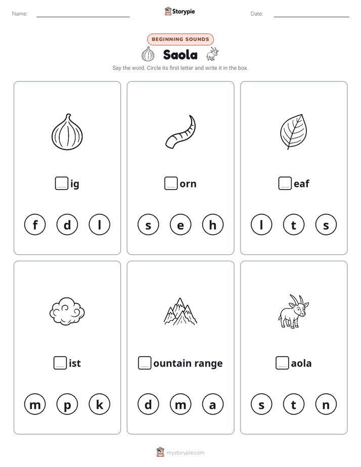 Beginning Sounds