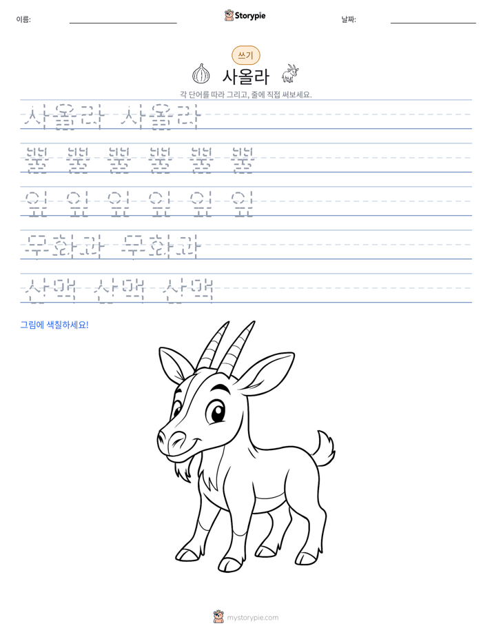 쓰기 연습