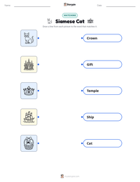 Siamese Cat printable worksheet preview