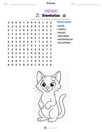 Siamkatze druckbare Arbeitsblatt Vorschau