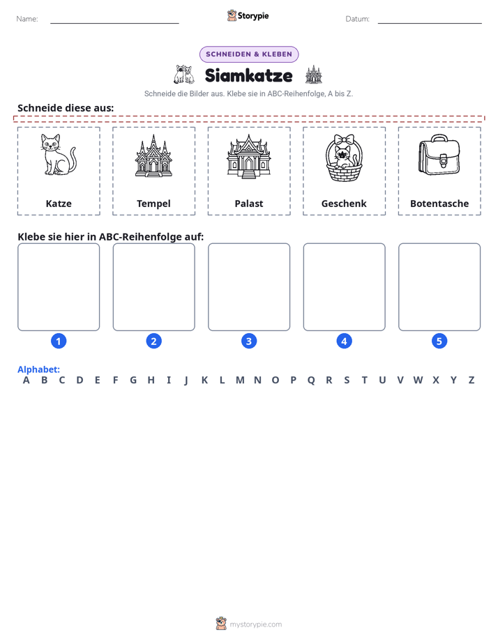 Schneiden & Einfügen Alphabet