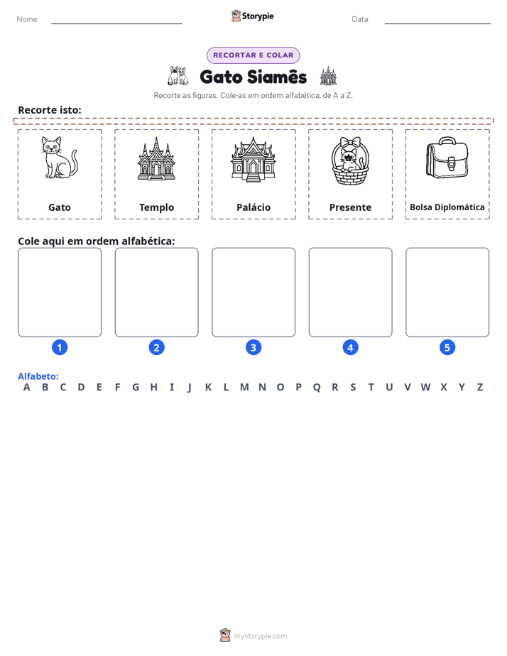 Recortar & Colar Alfabeto