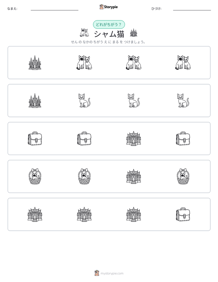 異なるものを見つけよう
