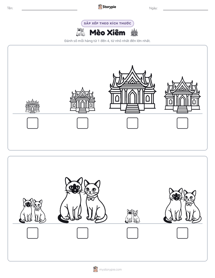 Thứ Tự Kích Thước