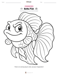 Betta Fish printable worksheet preview