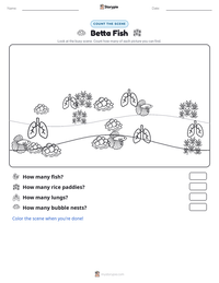 Betta Fish printable worksheet preview