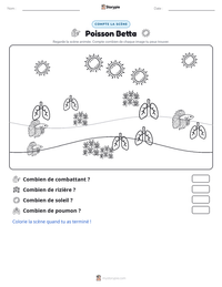 Aperçu de la feuille de travail imprimable Poisson Betta