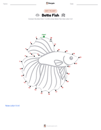 Betta Fish printable worksheet preview