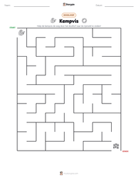 Kempvis afdrukbare werkblad voorbeeld