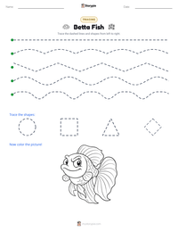 Betta Fish printable worksheet preview