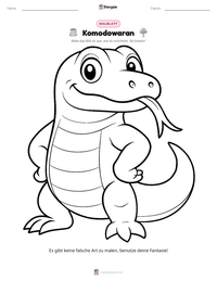 Komodowaran druckbare Arbeitsblatt Vorschau