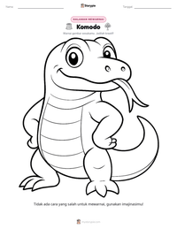 Prabaca lembar kerja cetak Komodo