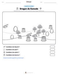 Aperçu de la feuille de travail imprimable Dragon de Komodo
