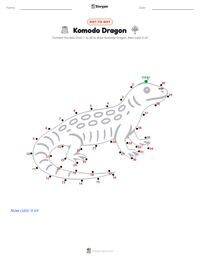 Komodo Dragon printable worksheet preview