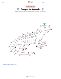 Aperçu de la feuille de travail imprimable Dragon de Komodo