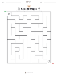Komodo Dragon printable worksheet preview