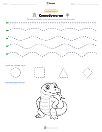 Komodowaran druckbare Arbeitsblatt Vorschau