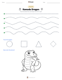 Komodo Dragon printable worksheet preview