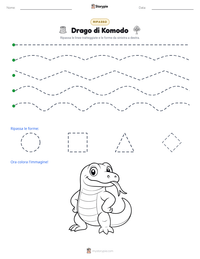 Anteprima della scheda stampabile di Drago di Komodo