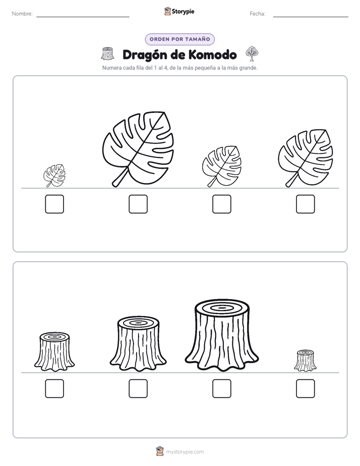 Orden de Tamaños