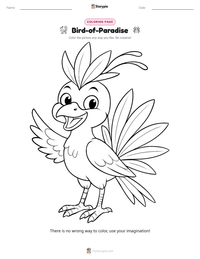 Bird-of-Paradise printable worksheet preview
