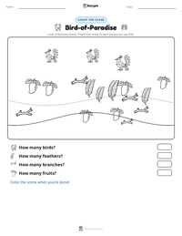 Bird-of-Paradise printable worksheet preview