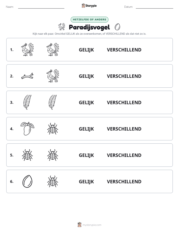 Zelfde of Verschillend