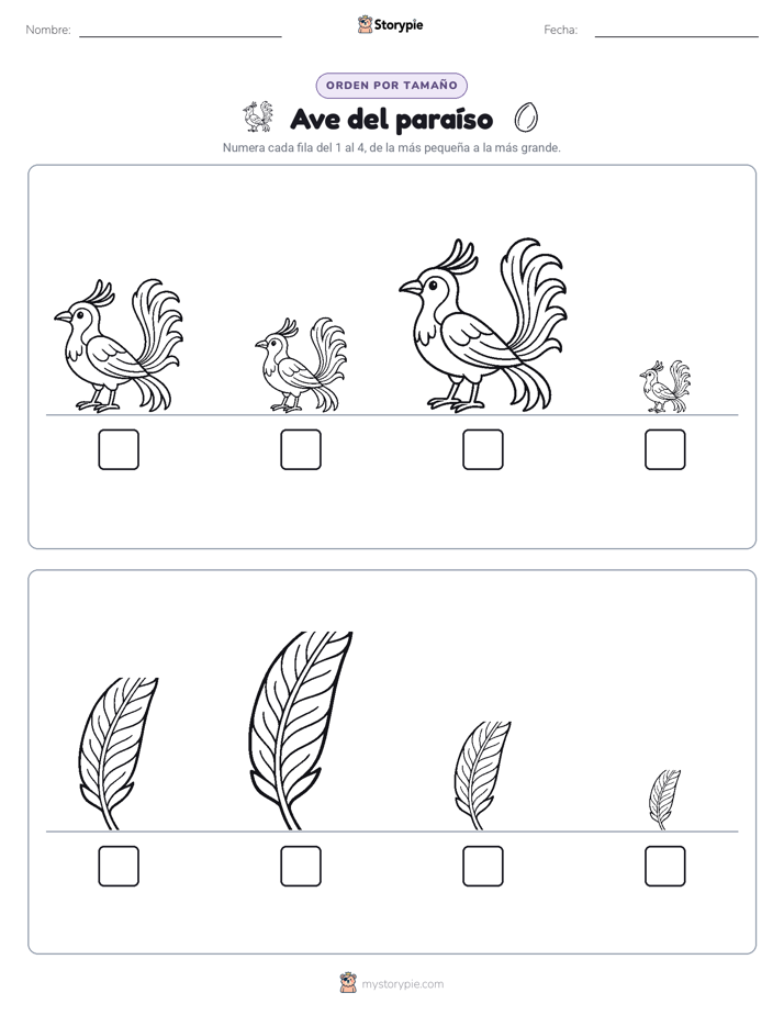Orden de Tamaños