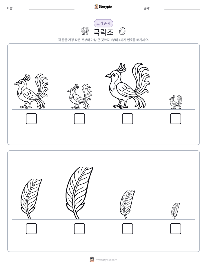 크기 순서