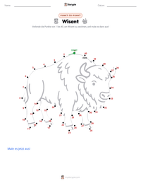 Wisent druckbare Arbeitsblatt Vorschau