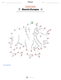 Anteprima della scheda stampabile di Bisonte Europeo
