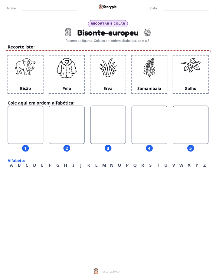 Recortar & Colar Alfabeto