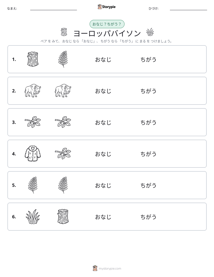 同じか違うか