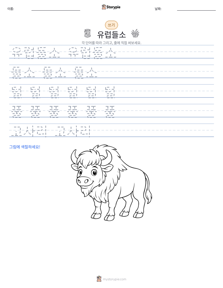 쓰기 연습