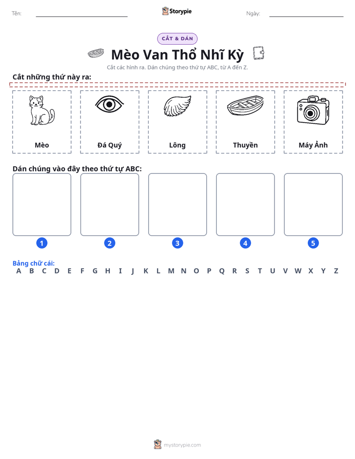 Cắt & Dán Chữ Cái