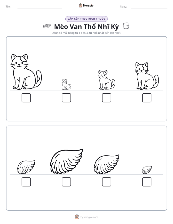 Thứ Tự Kích Thước