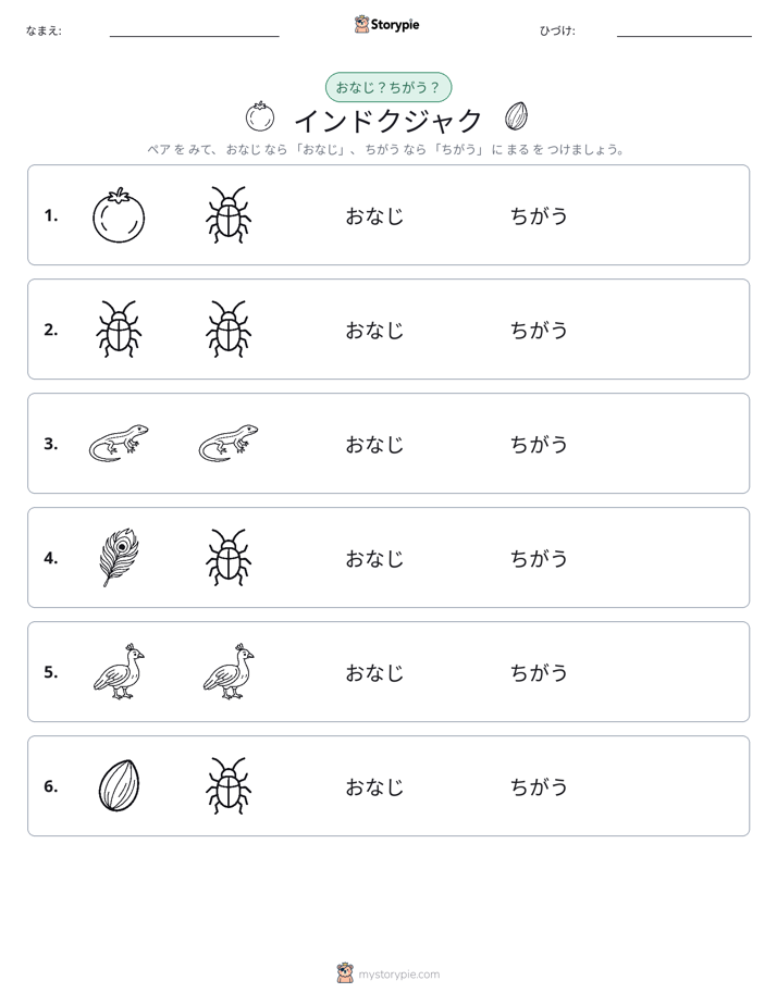 同じか違うか