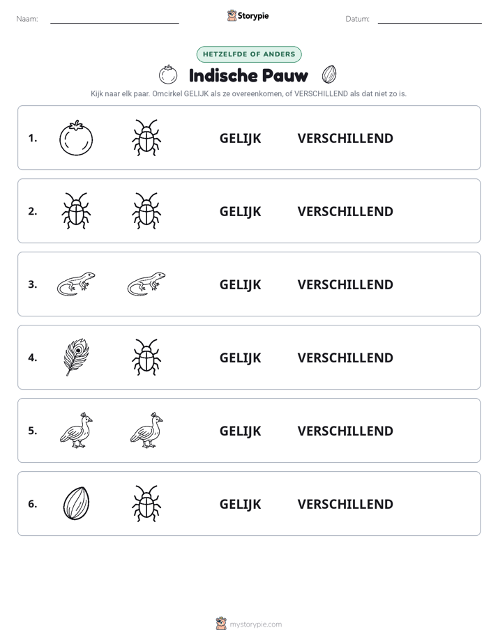 Zelfde of Verschillend
