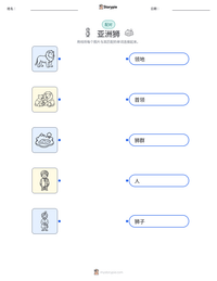 亚洲狮 可打印工作表预览