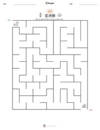 亚洲狮 可打印工作表预览