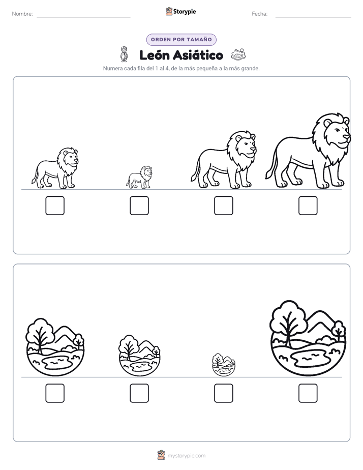 Orden de Tamaños