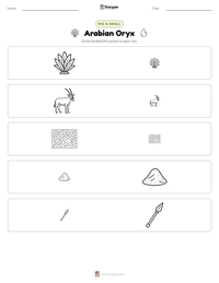 Arabian Oryx printable worksheet preview