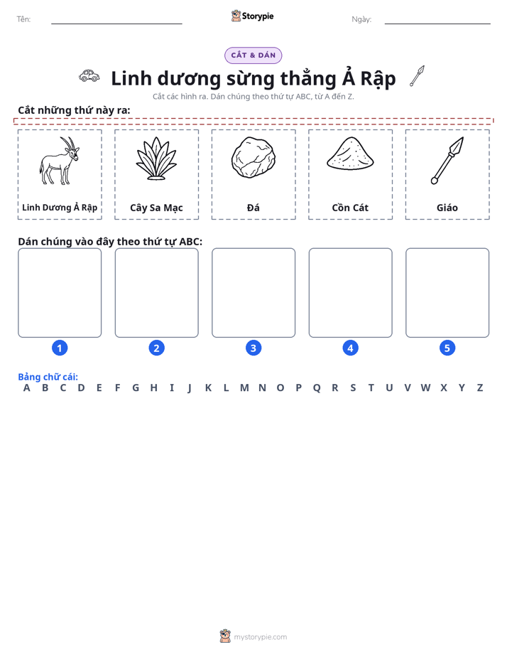 Cắt & Dán Chữ Cái
