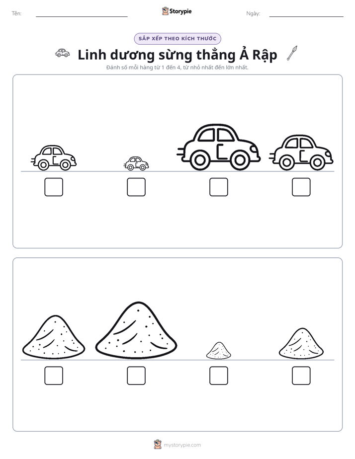 Thứ Tự Kích Thước