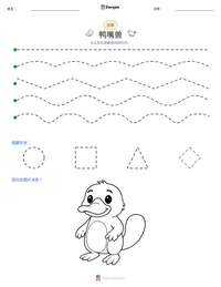 鸭嘴兽 可打印工作表预览