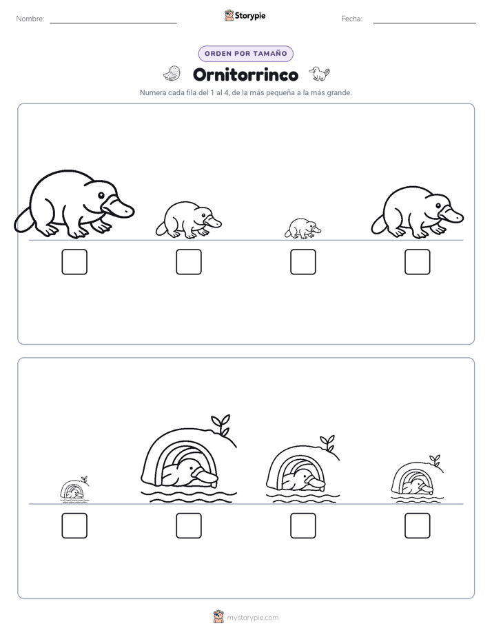 Orden de Tamaños