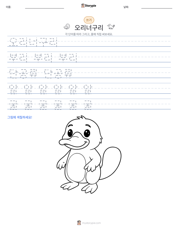 쓰기 연습