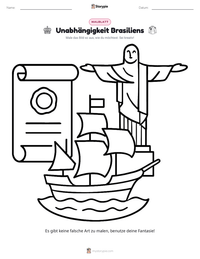 Unabhängigkeit Brasiliens druckbare Arbeitsblatt Vorschau