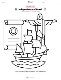 Independence of Brazil printable worksheet preview